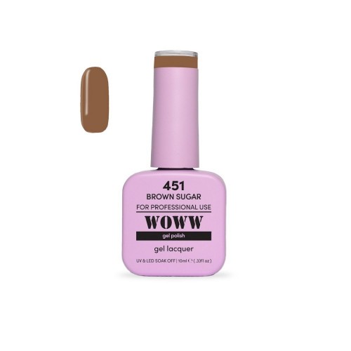 Ημιμόνιμο Βερνίκι New Woww Cosmetics 10ml Brown Sugar - 451